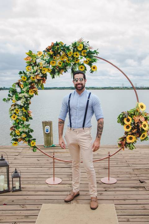 Padrinho de casamento no Canto da ilha em Porto Alegre Leo Siebert '