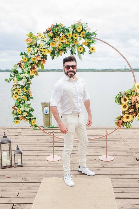 Padrinho de casamento no Canto da ilha em Porto Alegre Humberto Reis'