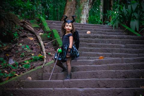 Ensaio fotográfico infantil Malévola Valentina  
Fotografia Wallace Nunes'