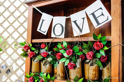 decoração romântica casamento'