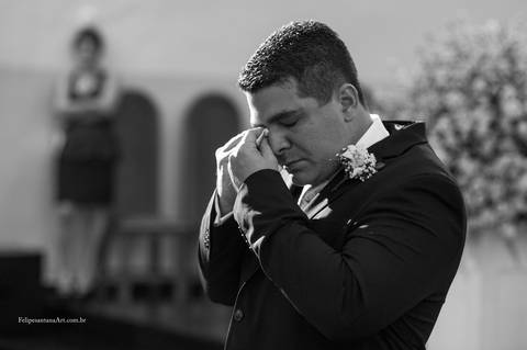 noivo emocionado, cataguases, fotografia de casamento'