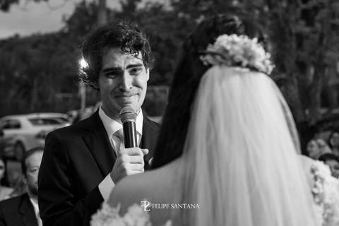 fotos do votos do noivo e da noiva no casamento fotografo felipe santana'