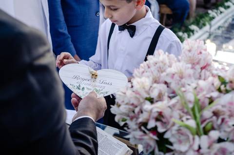 Entrega das alianças'