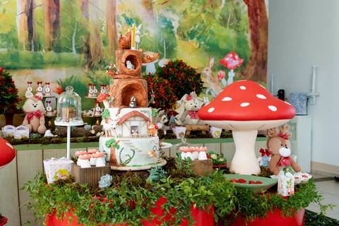 aniversario 01 ano tema bosque detalhe decoração'