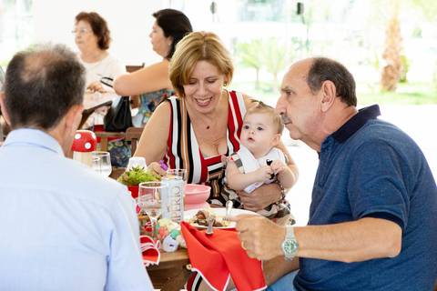 aniversario 01 ano tema bosque familia com bebe'