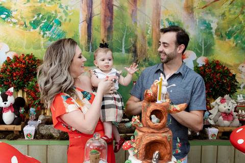 aniversario 01 ano tema bosque hora do parabéns'