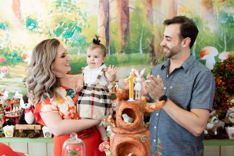 aniversario 01 ano tema bosque hora do parabéns'