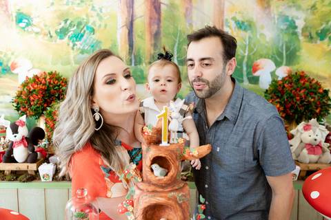 aniversario 01 ano tema bosque hora do parabéns'