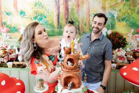 aniversario 01 ano tema bosque hora do parabéns'