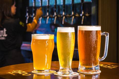 Chopp artesanal registrado no Pub The Saint
 pelo fotógrafo de gastronomia Roberto Custódio de Londrina-PR.'