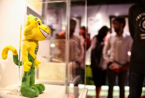 Fotógrafo corporativo registra a onça pintada, batizada com o nome de Ginga exposta no Museu Itinerante do Bradesco Seguros e Ministério da Cultura.'