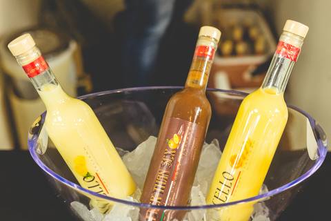 Imagem de licores em gelo feita por fotógrafo em Londrina-Pr durante degustação de bebidas. '