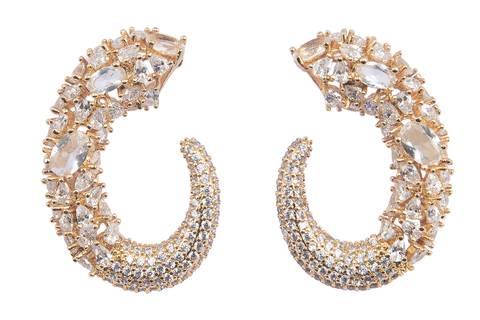 Fotografia still de par de brincos em forma de camarão, por Roberto Custódio, fotógrafo de produtos, joias e semijoias em Londrina PR.
'