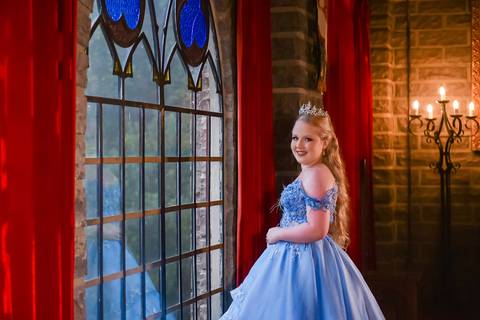 Ensaio fotográfico em castelo medieval'