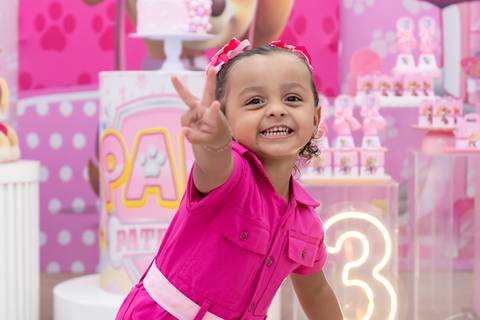 Aniversário infantil de 3 anos da Maya com tema Patrulha Canina Skye'