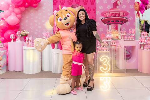 Decoração de aniversário infantil Patrulha Canina Skye em Porto Alegre'