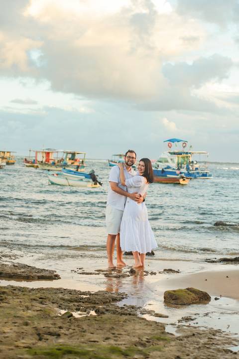 Pôr do sol e amor: Registro emocionante do pedido de casamento de Diogo e Fernanda. Inspire-se com essa história de amor verdadeira.'