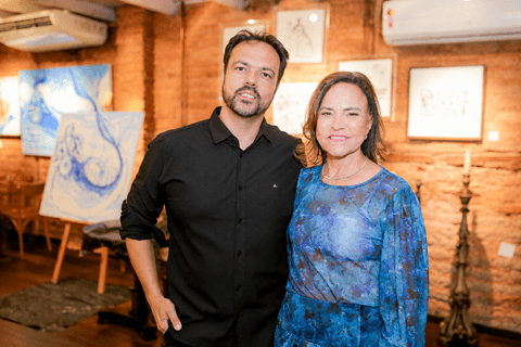 Tereza Paim com o renomado fotógrafo baiano Waldyr Lantyer'