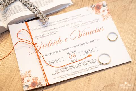 convite de casamento'