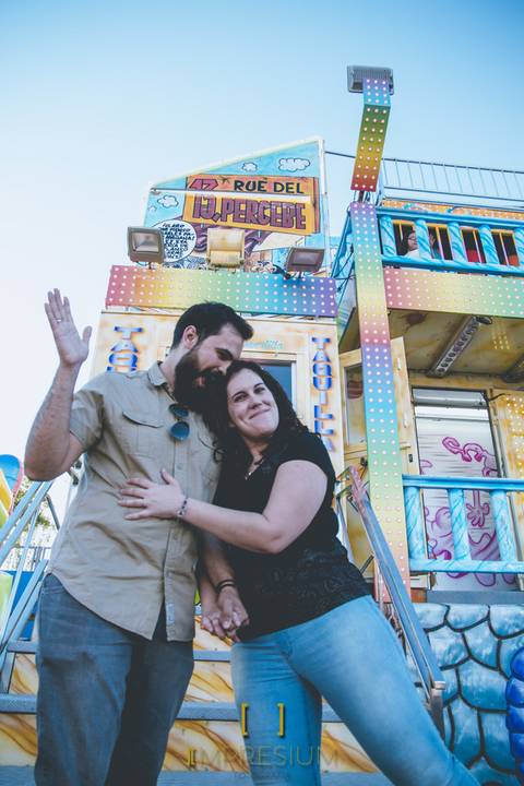preboda divertido madrid, preboda parque de atracciones, reportaje fotográfico en parque de atracciones, preboda en fiestas de Móstoles, preboda feria, fiestas de Móstoles, preboda divertido, preboda Madrid, reportaje fotográfico Madrid, impresium'