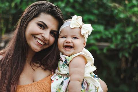 Sorrisão com a mamãe!'