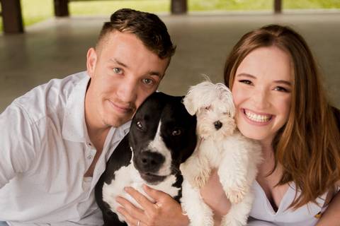 ensaio casal parque lago azul'