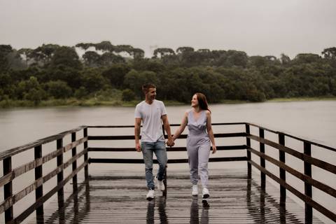 ensaio casal parque lago azul'