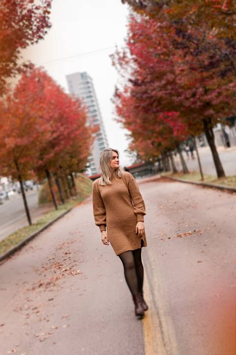 foto na rua do outono '