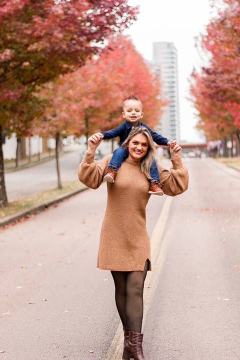 foto na rua do outono '