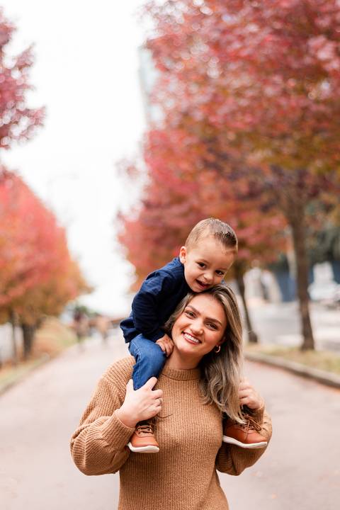 foto na rua do outono '