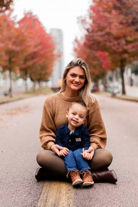 foto na rua do outono '