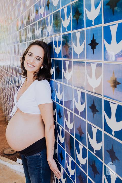 Gestante igrejinha 307 sul azulejo Athos Bulcão'