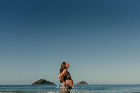 ensaio gestante lifestyle externo praia de camboinhas niteroi amanhecer '