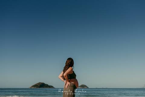 ensaio gestante lifestyle externo praia de camboinhas niteroi amanhecer '