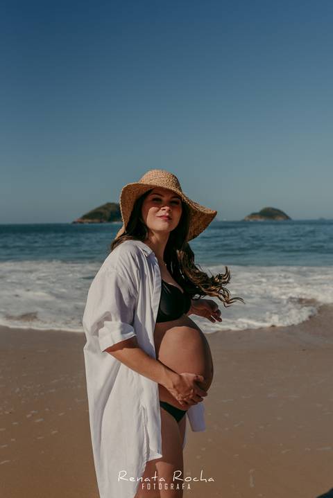 ensaio gestante lifestyle externo praia de camboinhas niteroi amanhecer '