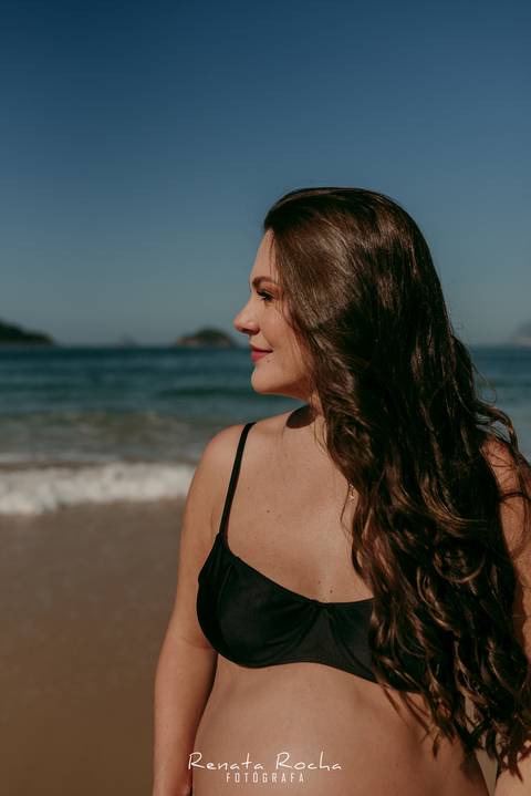 ensaio gestante lifestyle externo praia de camboinhas niteroi amanhecer '