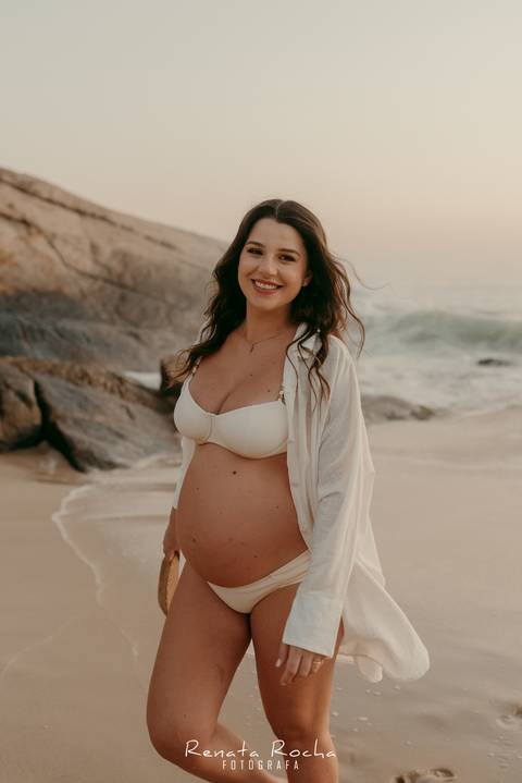 ensaio gestante por do sol praia do sossego niteroi'