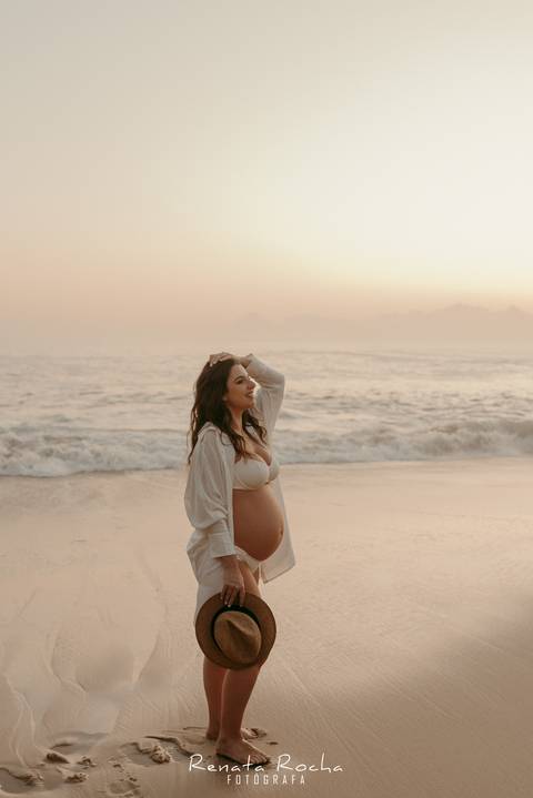 ensaio gestante por do sol praia do sossego niteroi'
