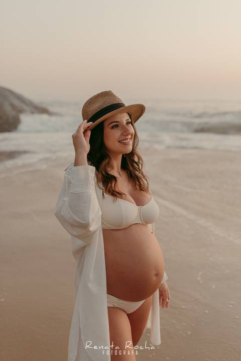 ensaio gestante por do sol praia do sossego niteroi'