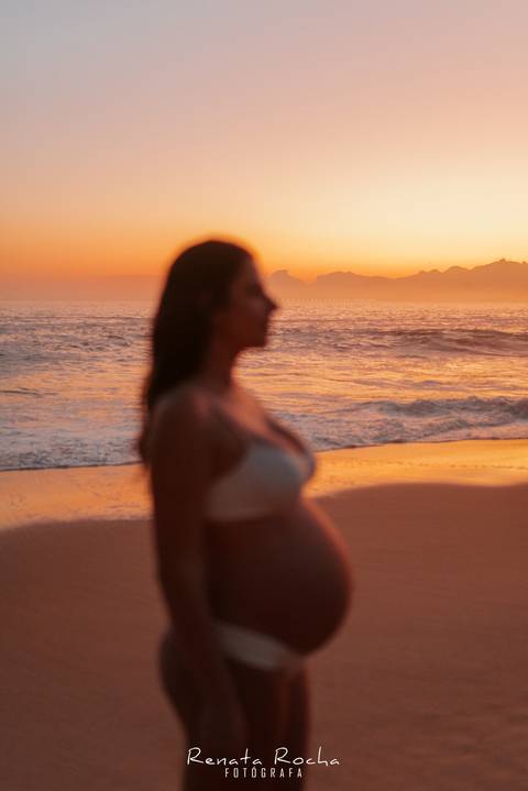 ensaio gestante por do sol praia do sossego niteroi'