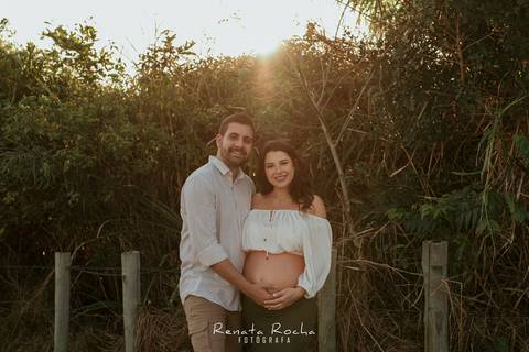 ensaio gestante por do sol praia do sossego niteroi'