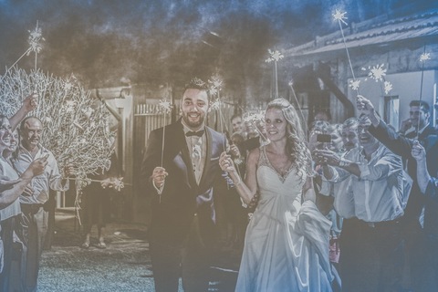 noivos com luzes-sandim'