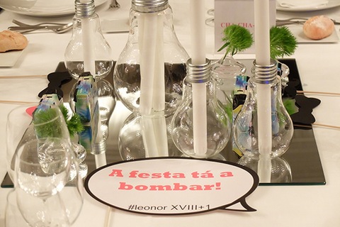 Placa de festa de 18 anos'