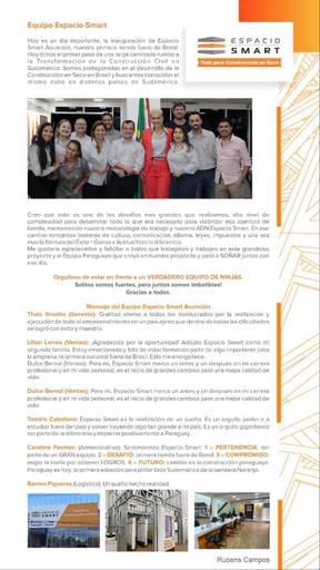 Foto utilizada. en el mensaje de bienvenida, por el Director Comercial de Espacio Smart en la inauguracion de la nueva tienda de en Asunción Paraguay.