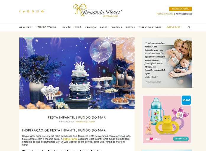 Festa Infantil Fundo do Mar escuro