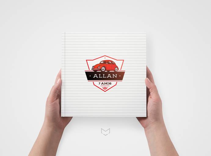 album fotografico capa grafica tema fusca vermelho