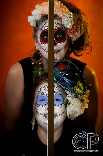 maquillaje de colores para catrinas