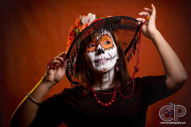 fotografias de catrinas, maquillaje artistico