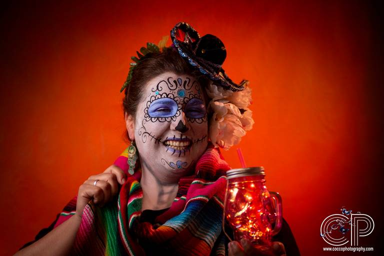 sesion de fotos de catrinas divertidas