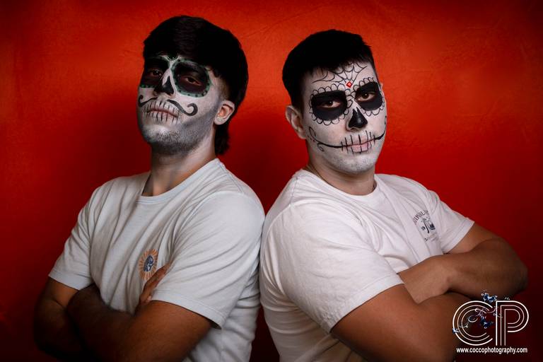 catrines mexicanos, pareja de catrinas para sesion de fotos